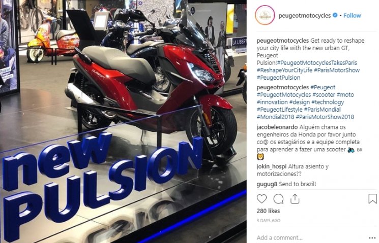 Peugeot Pulsion. (Instagram/@peugeotmotocycles)