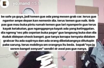 Curhat pelanggan taksol tentang pria misterius. (Twitter/danielakuhamil)