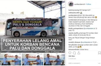 Kena Zonk, Lelang Amal Palu Bus Sumber Alam Laku Rp 15 Juta. (Instagram/sumberalam.id)