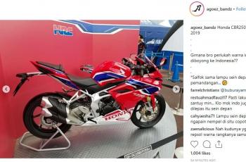 Honda CBR250RR dengan warna red-white-blue. (Instagram/@agoez_bandz)