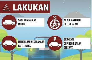 Penggunaan lampu Hazard. (Facebook/RTMC Polda Jabar)