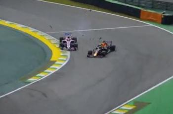 Insiden Verstappen ketika disenggol Ocon. (formula1.com)