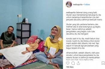 Melisa Prita Dewi dan keluarga Ibu Ika. (Instagram/@melisaprita)