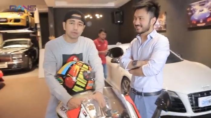 Raffi Ahmad jajal superbike Aprilia RSV4. (YouTube/Rans Entertainment)