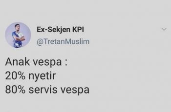 Rutinitas pengendara motor berdasar jenis tunggangan. (Twitter)