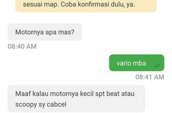Curhatan ojol nyaris kena motor shaming (Facebook/Wildan Aroyani)
