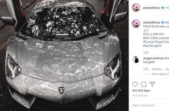 Lamborgini Aventardor Atta Halilintar di Instagram