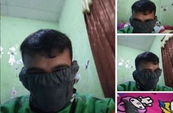 Masker kocak pemotor. (Instagram)