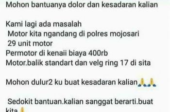 Viral pemotor ditilang berjamaah. (Facebook)
