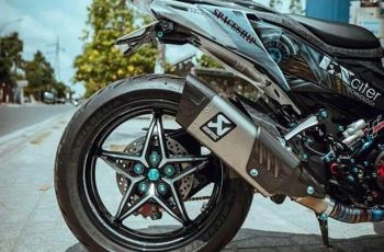 Yamaha MX King yang dimodif ala Kawasaki Ninja H2R. (Instagram/@riderengine)