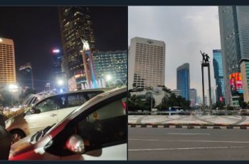 Penampakan bundaran HI dulu dan sekarang (Twitter/ryan_nus)