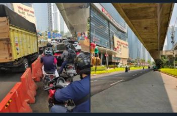 Penampakan Jalan Dr Satrio dulu dan sekarang(Twitter/ryan_nus)