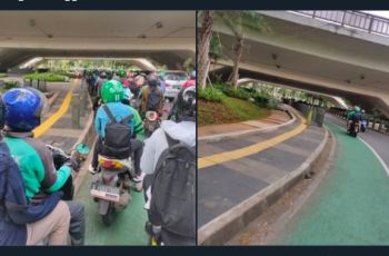 Penampakan jalan kolong Semanggi dulu dan sekarang (Twitter/ryan_nus)