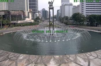 Potret sepinya Jakarta, bikin pangling. (Instagram/@dishubdkijakarta)