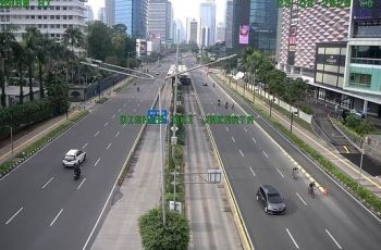 Potret sepinya Jakarta, bikin pangling. (Instagram/@dishubdkijakarta)