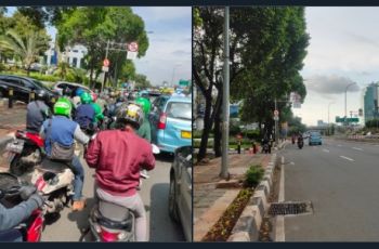 Penampakan Jalanan Gatot Subroto dulu dan sekarang (Twitter/ryan_nus)