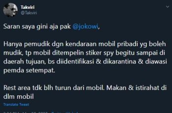Pro kontra mudik di tengah wabah corona. (Twitter)