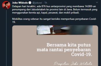 Pro kontra mudik di tengah wabah corona. (Twitter)