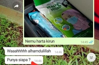 Viral masker di dashboard mobil. (Facebook)