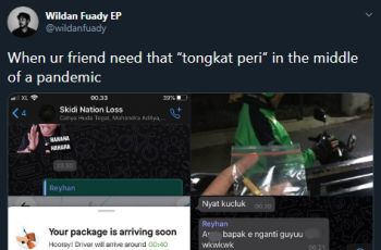 Viral ojol diorder buat antar barang yang kelewat sepele. (Twitter)
