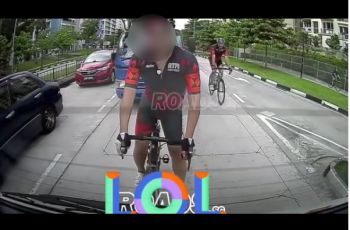 Viral pesepeda nekat tanah laju truk. (Instagram)