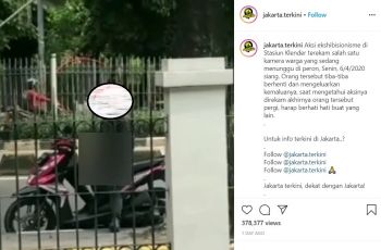 Pemotor pamer alat kelamin di dekat Stasiun Klender (Instagram-jakarta.terkini)