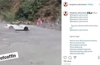 Lagi mau selfie, eh kena hajar bokong supercar (Instagram-benjamin_astronomia)