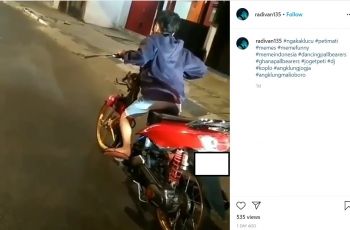 Bocah Lakukan Wheelie Berujung Tragis (Instagram-radivan135)