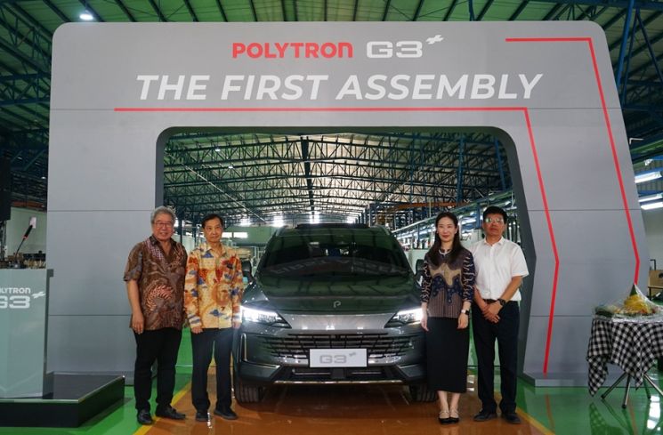 Mobil listrik Polytron G3 Plus mulai diproduksi di Purwakarta pada Jumat (18/7/2025). [Dok Polytron]