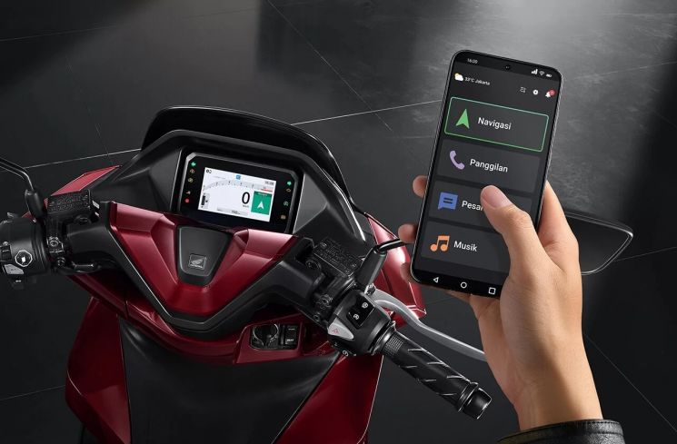 Fitur Honda RoadSync pada Model Big Skutik Honda. (Foto: Honda)